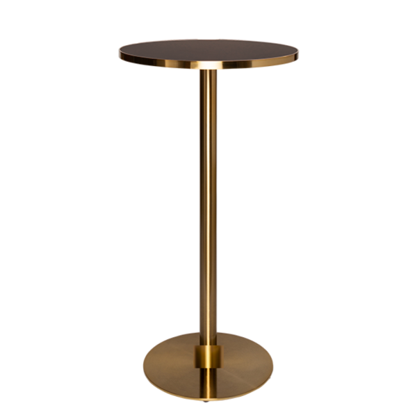 brass cocktail table with black marble top