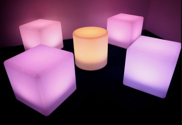 glow cube with glow cylinder 