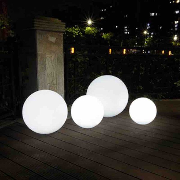 set of 4 different sized glow spheres