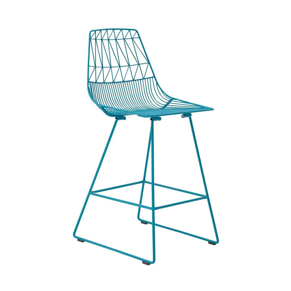 turquoise wire stool