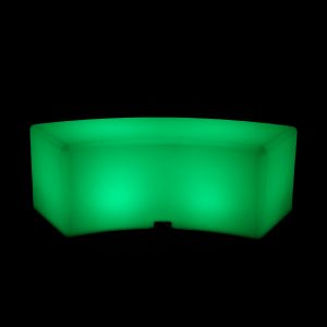 glow curved bench