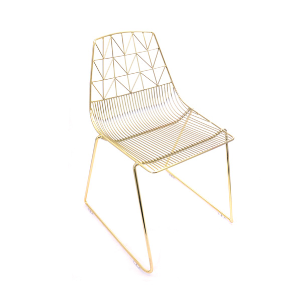 gold wire chair