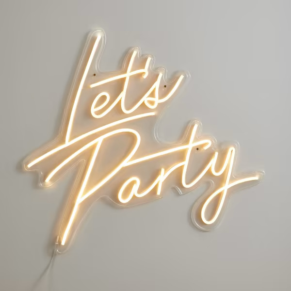 Let's party neon sign