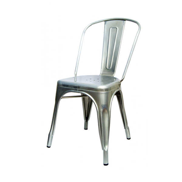 silver tolix chair