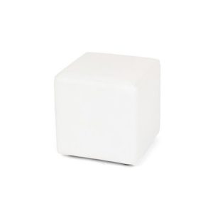 white ottoman cube stool 