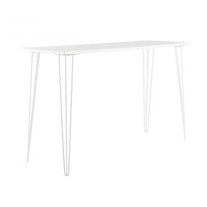 white hairpin high bar table 