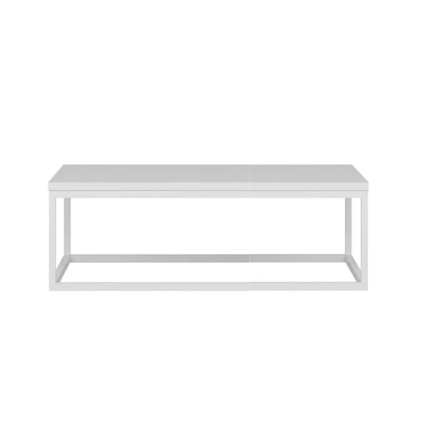 White rectangular coffee table