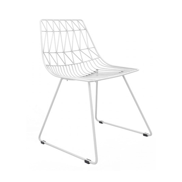 white wire chair