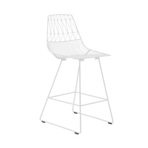 white wire stool