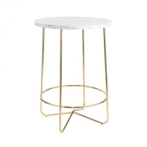 gold leg with white marble table top cocktail table 