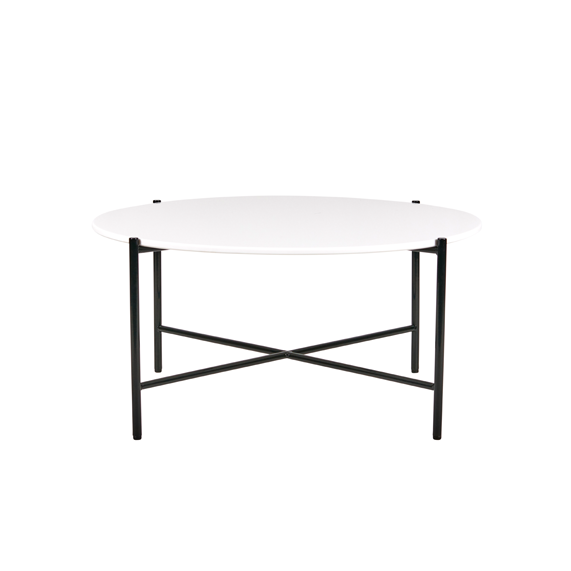 Black white cross coffee table